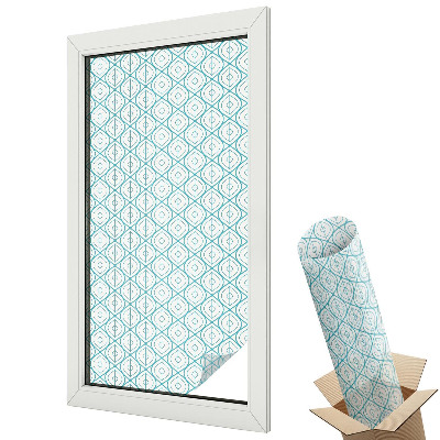 Mleczna folia na okno witraż Geometryczne owalne wzory