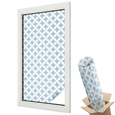 Mleczna folia na okno witraż Geometryczne wzory pastelowe kolory harmonia