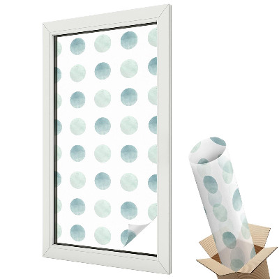 Witraż naklejka na okno Pastelowe okręgi powtarzalność lekkość