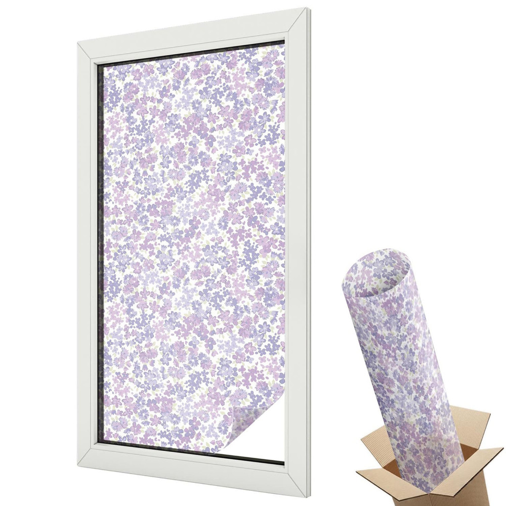 Witraż naklejka na okno Czerwone symetryczne ornamenty