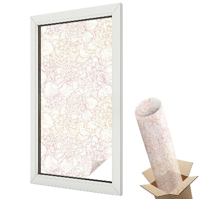 Mleczna folia na okno witraż Kwiatowy wzór klasyczny pastelowy