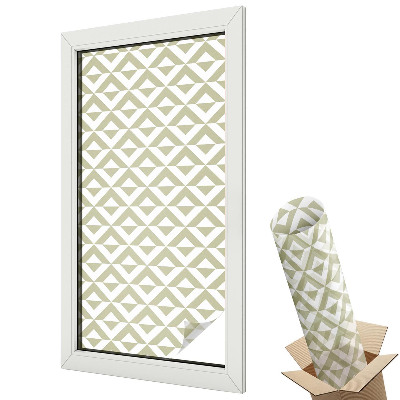 Witraż naklejka na okno Geometryczne romby delikatne i harmonijne