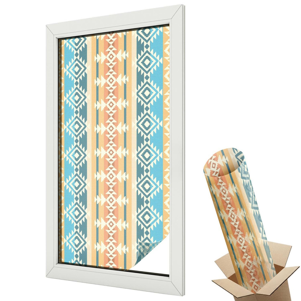 Dekoracyjna folia okienna Geometryczna elegancja w pastelowych barwach