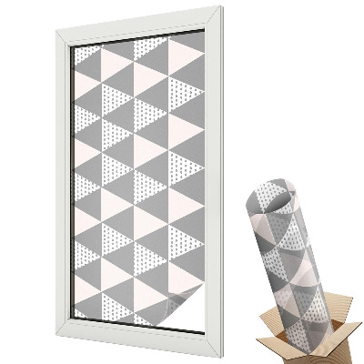 Dekoracyjna folia okienna Minimalistyczne czarne trójkąty na białym tle