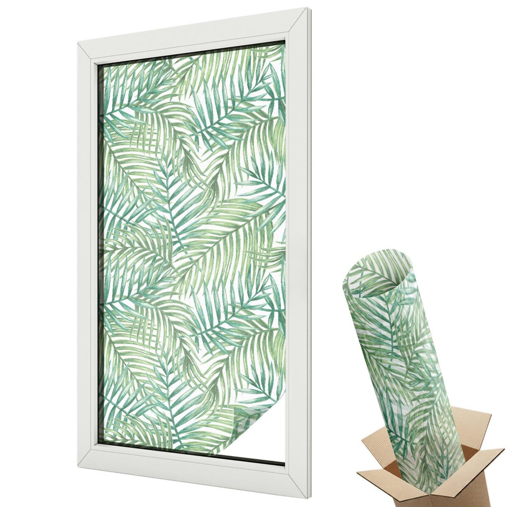 Mleczna folia na okno witraż Kwiatowa geometria powtarzalna kolorowa