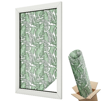 Dekoracyjna folia okienna Tropikalne liście w nowoczesnym stylu