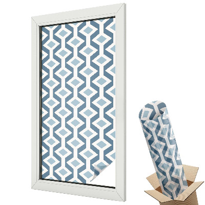 Mleczna folia na okno witraż Geometryczny wzór elegancja harmonia