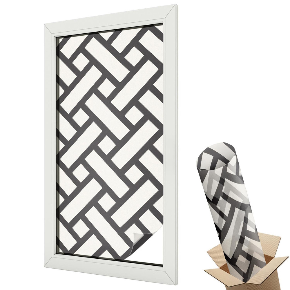 Witraż naklejka na okno Geometryczny wzór elegancja harmonia