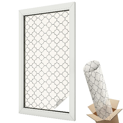 Witraż naklejka na okno Elegancka klasyczna geometria