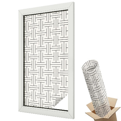 Dekoracyjna folia okienna Elegancka minimalistyczna plecionka