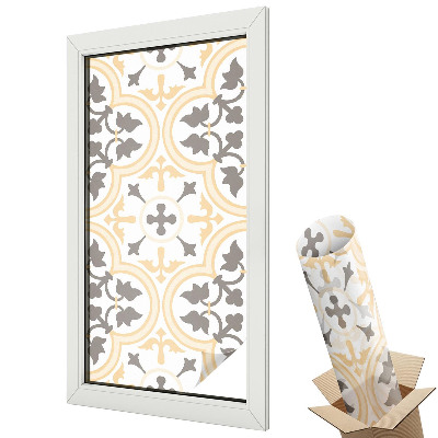 Dekoracyjna folia okienna Klasyczne roślinne zdobienia symetryczne