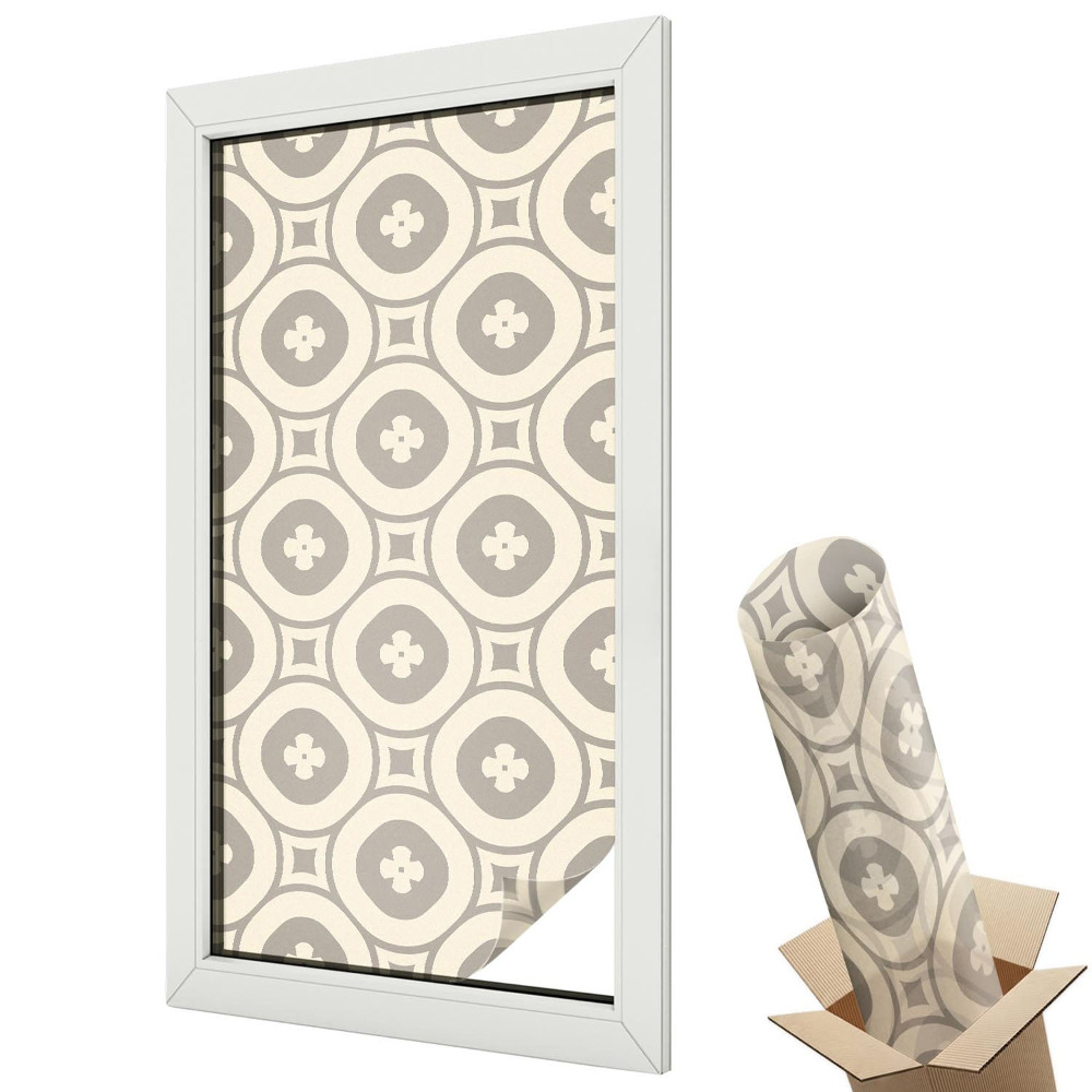 Dekoracyjna folia okienna Retro elegancja obręczy