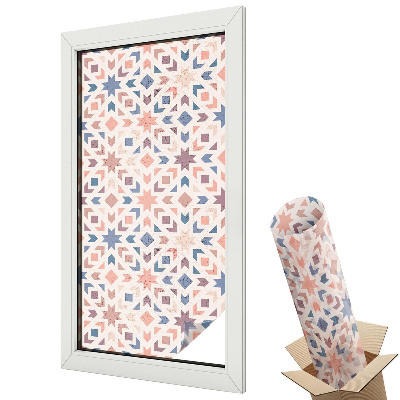 Dekoracyjna folia okienna Geometryczne pastelowe wzory gwiazd