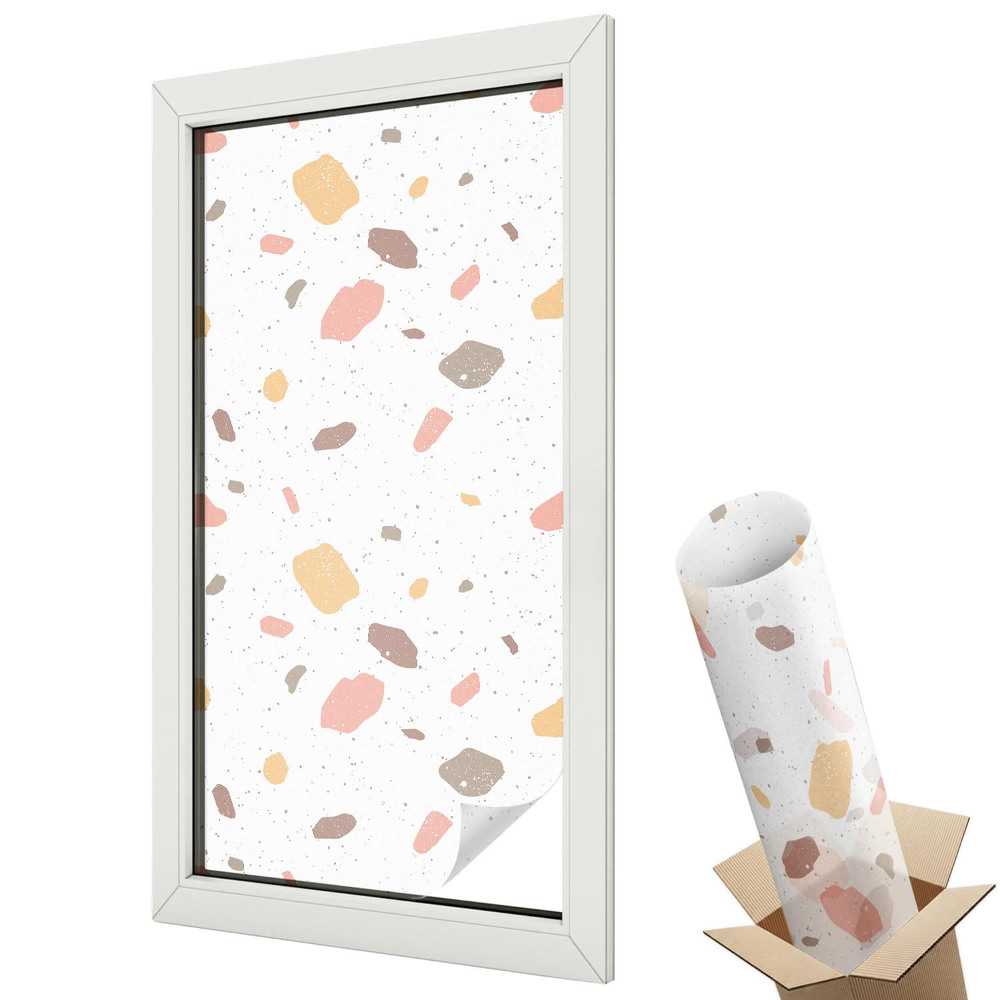 Dekoracyjna folia okienna Kolorowe terrazzo na jasnym tle