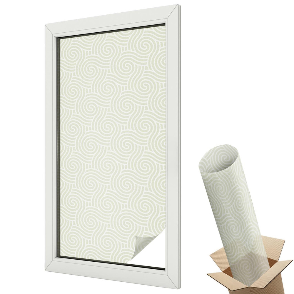 Dekoracyjna folia okienna Stylowe kręte linie symetryczna kompozycja