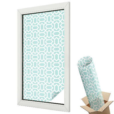 Witraż naklejka na okno Subtelny geometryczny wzór jodełki