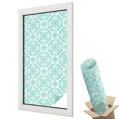 Witraż naklejka na okno Romantyczny wzór kwiatowy