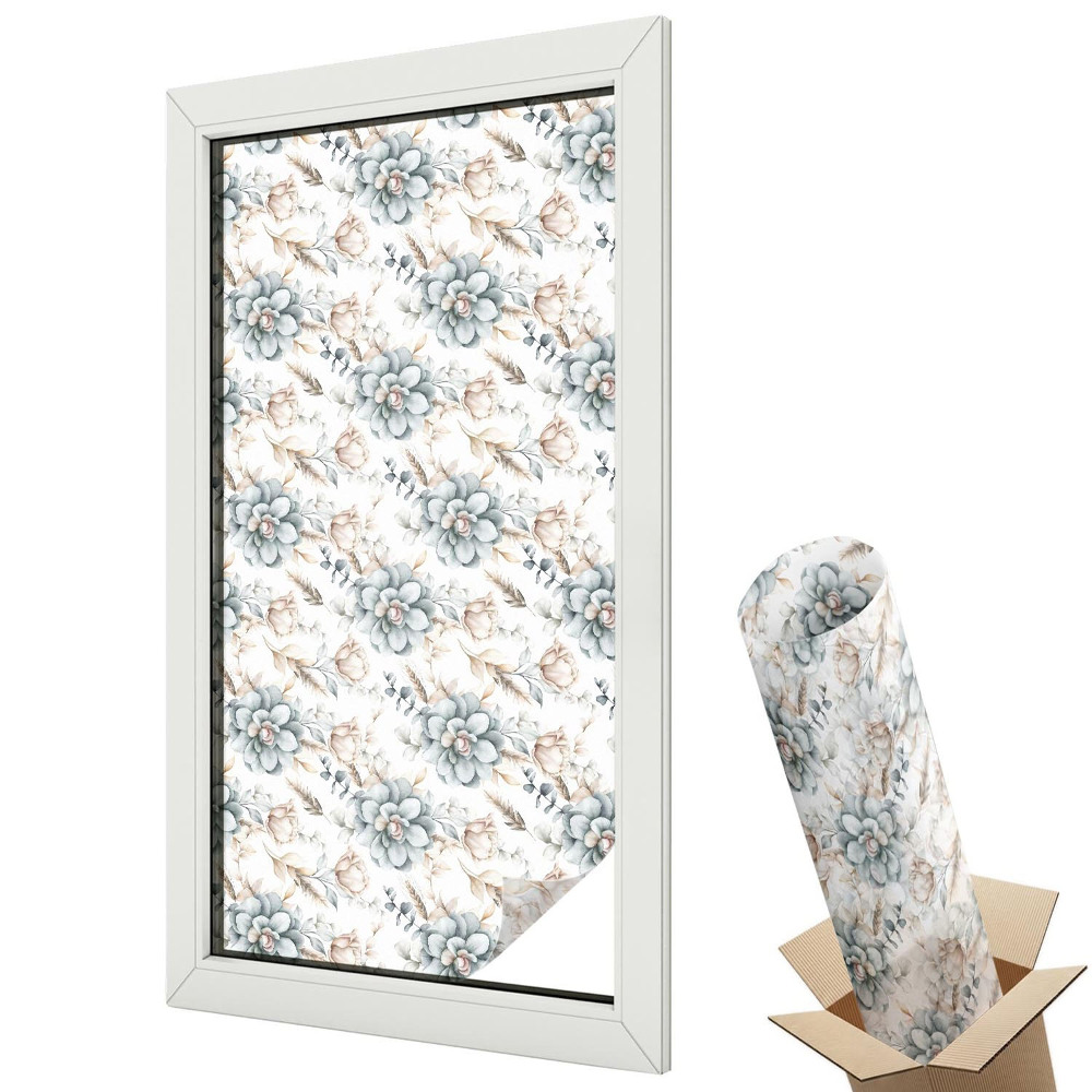 Dekoracyjna folia okienna Romantyczny wzór kwiatowy