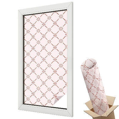 Mleczna folia na okno witraż Kwiatowa elegancja klasyczna symetria