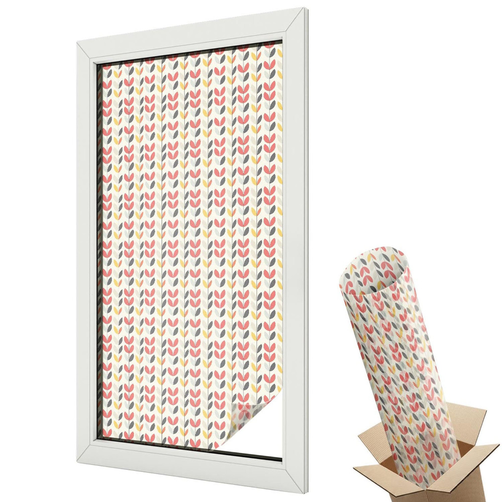 Witraż naklejka na okno Geometria i elegancka subtelność wzoru