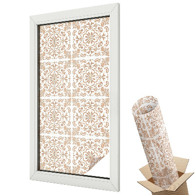 Mleczna folia na okno witraż Geometryczne figury w żywych kolorach