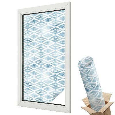 Dekoracyjna folia okienna Geometryczna elegancja w niebieskim odcieniu