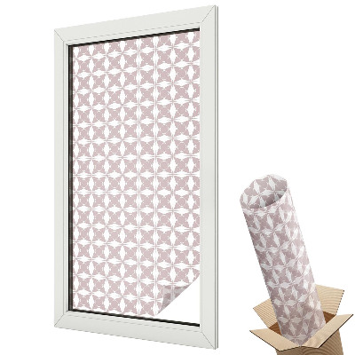 Mleczna folia na okno witraż Geometryczny wzór w fioletowej tonacji