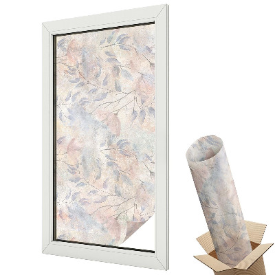 Witraż naklejka na okno Stylowy kwiatowy wzór klasyczny elegancki