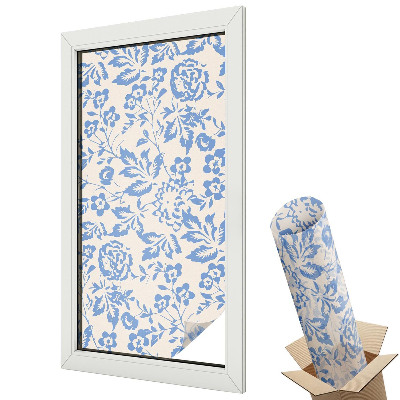 Dekoracyjna folia okienna Delikatne kwiaty abstrakcyjne powtarzalne