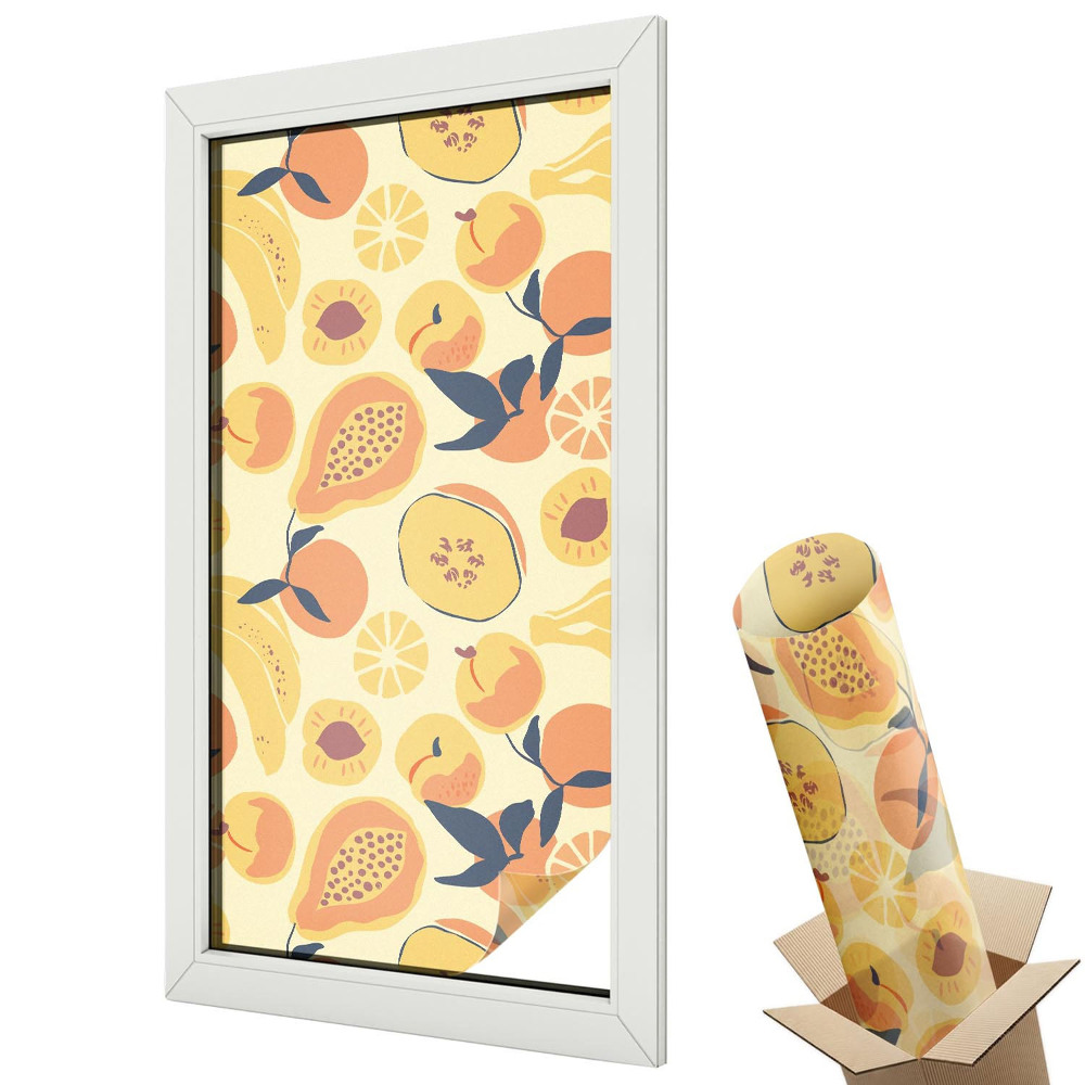 Dekoracyjna folia okienna Zielony ornament roślinny