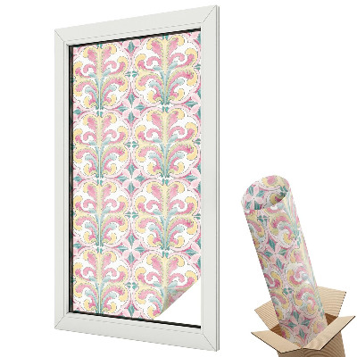 Dekoracyjna folia okienna Wzór roślinny pastelowy boho