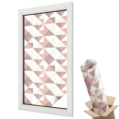 Mleczna folia na okno witraż Geometryczny wzór w pastelowych barwach