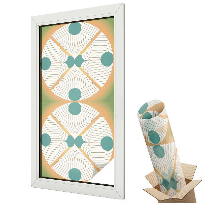 Dekoracyjna folia okienna Geometryczne kształty w ciepłych odcieniach