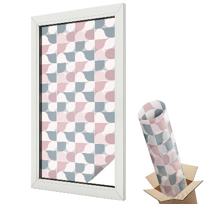 Witraż naklejka na okno Geometryczne kształty pastelowe