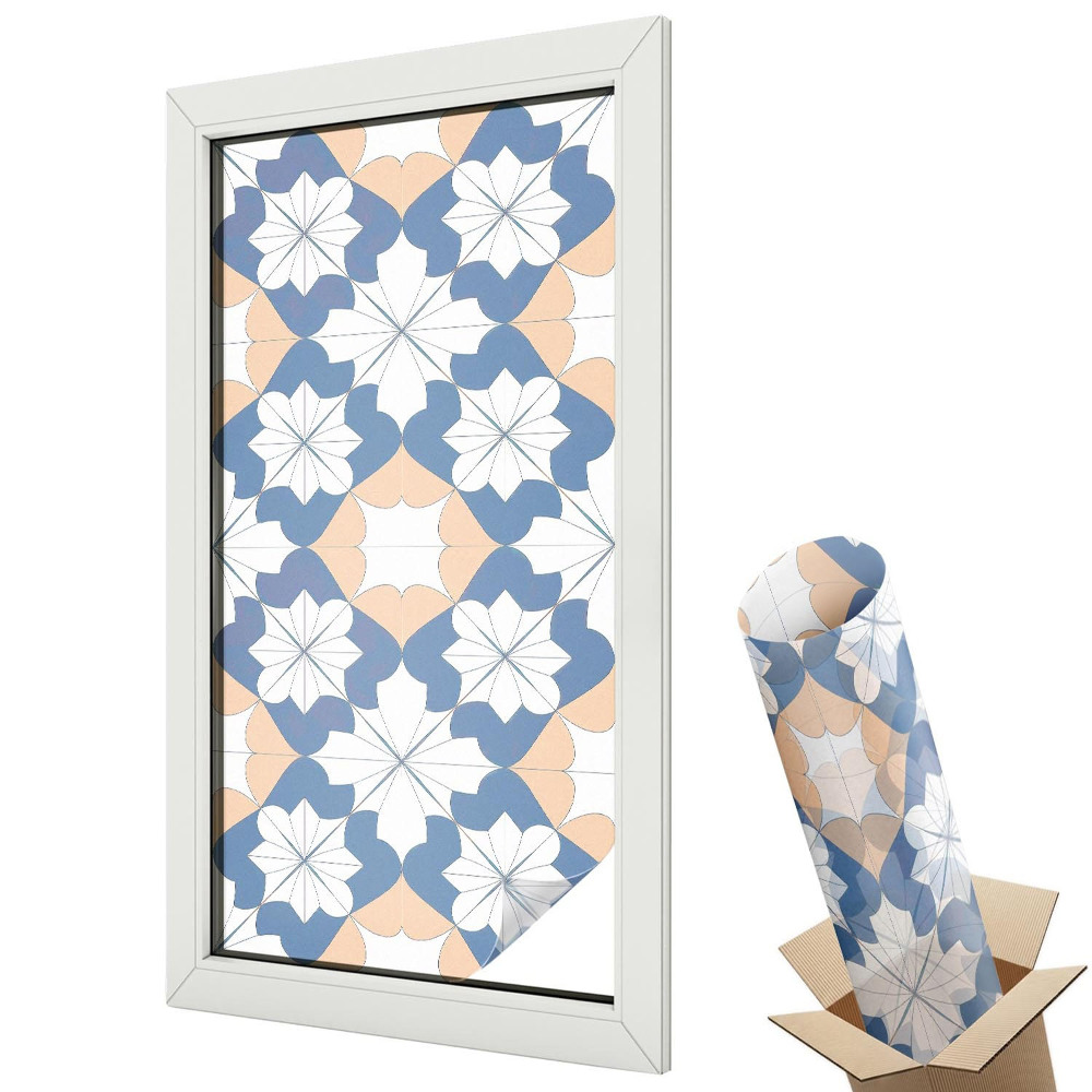 Dekoracyjna folia okienna Geometryczne fale relaksu