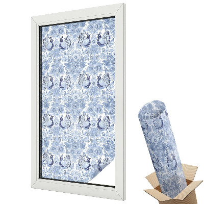 Witraż naklejka na okno Kafelkowy wzór harmonijny symetryczny