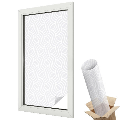 Mleczna folia na okno witraż Geometryczne fale relaksu