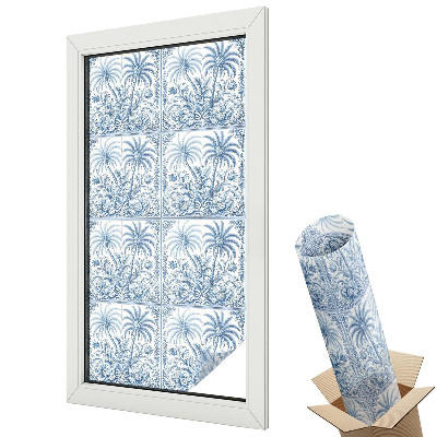 Dekoracyjna folia okienna Kwiecista symetria elegancja koloru