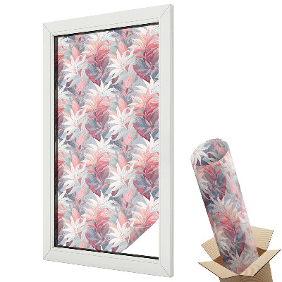 Mleczna folia na okno witraż Muszle morskie w stylu boho