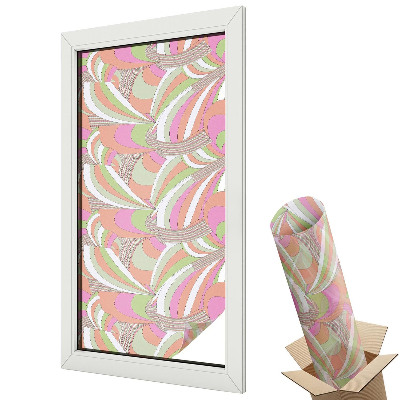 Dekoracyjna folia okienna Abstrakcyjne łuki i krzywizny w pastelowych tonach