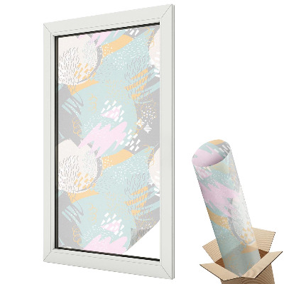 Dekoracyjna folia okienna Delikatne kwiatowe powtórzenia w stylu boho