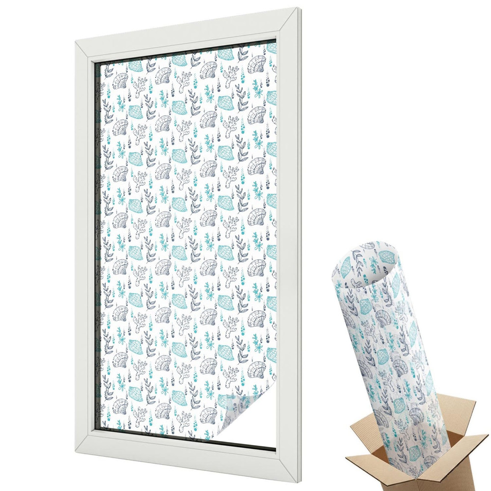 Dekoracyjna folia okienna Geometryczne kształty harmonia kolorów