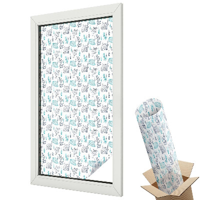 Dekoracyjna folia okienna Geometryczne kształty harmonia kolorów