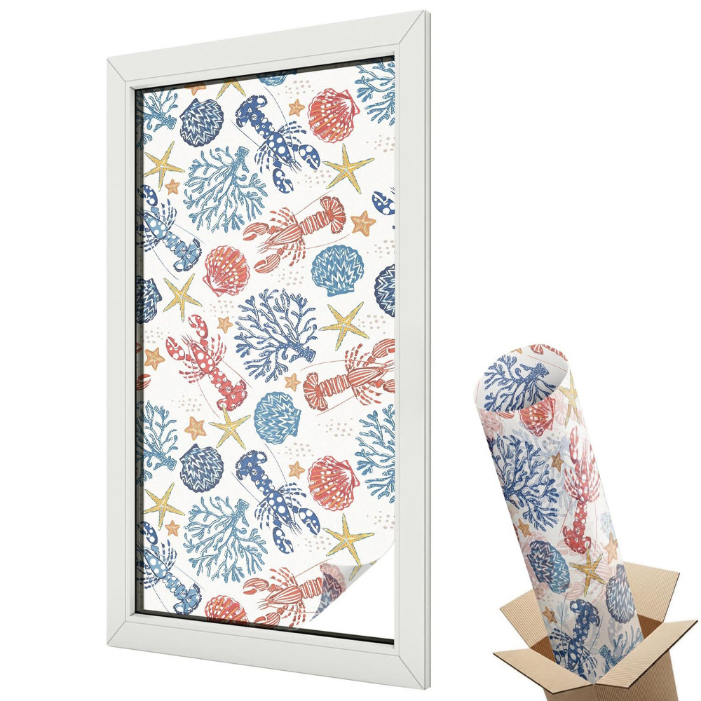 Witraż naklejka na okno Abstrakcyjny ornament falisty