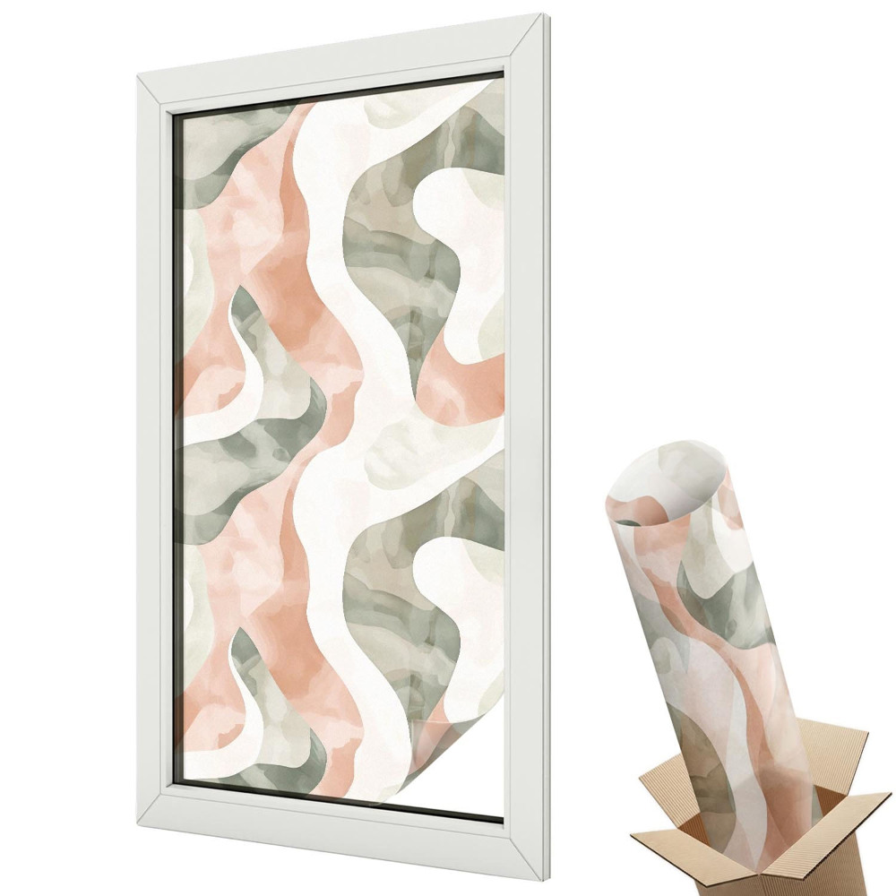 Dekoracyjna folia okienna Pastelowe kwiaty klasyczna elegancja