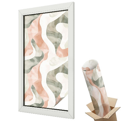 Dekoracyjna folia okienna Abstrakcyjny ornament falisty