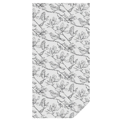 Dekoracyjna folia okienna Kwiatowy motyw w odcieniach niebieskiego