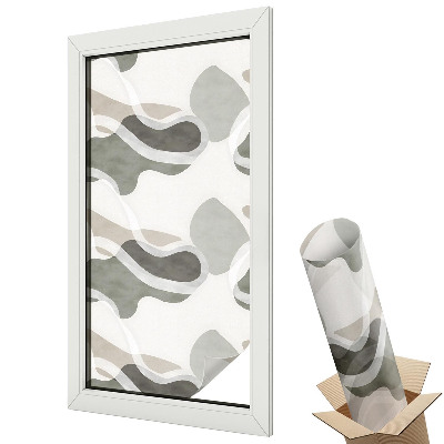 Witraż naklejka na okno Abstrakcyjne kształty w harmonijnych barwach