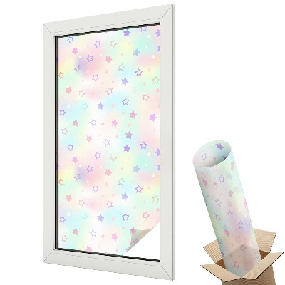 Dekoracyjna folia okienna Pastelowe gwiazdy i serca