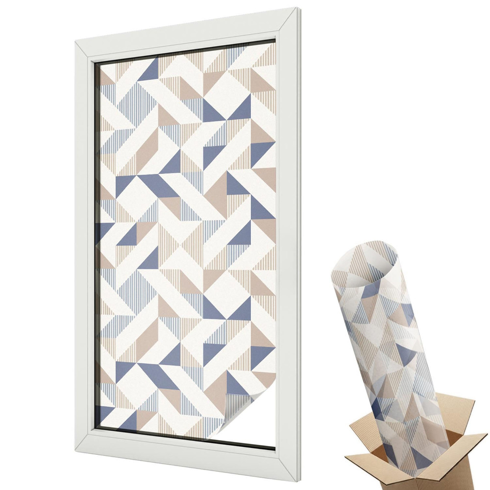 Witraż naklejka na okno Elegancki klasyczny wzór kwiatowy harmonia